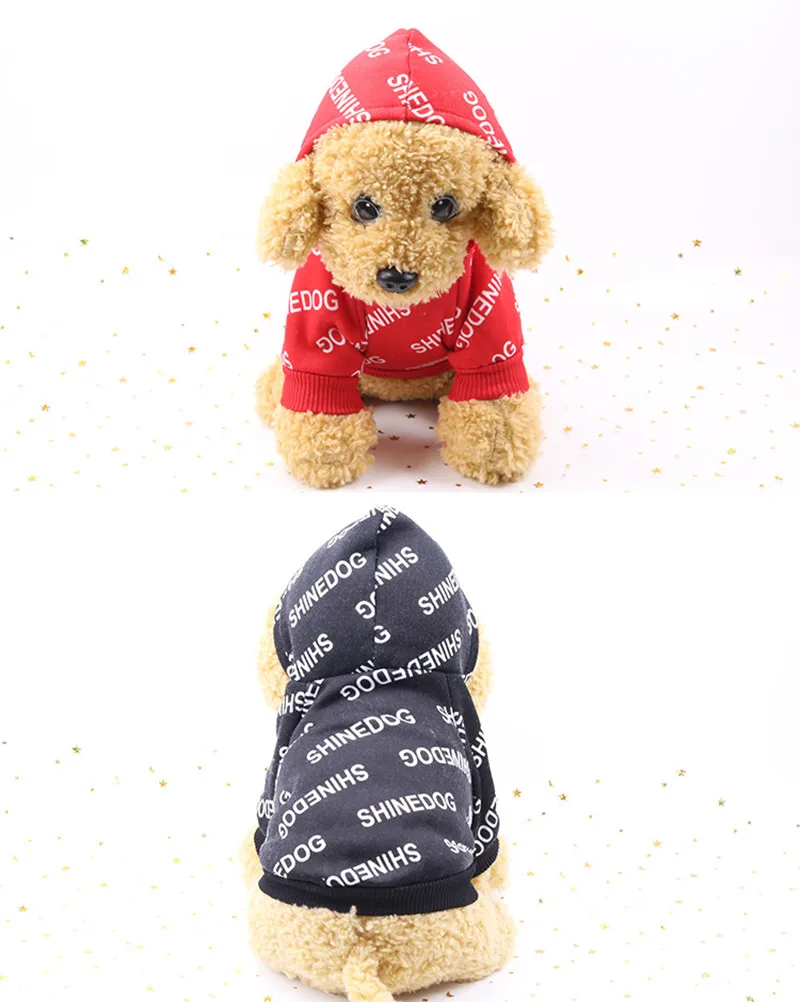 Новая мода две ноги одежда для собак Толстовка Осень и зима теплое флисовое пальто для питомцев маленькая средняя собака йоркширская Померанская одежда