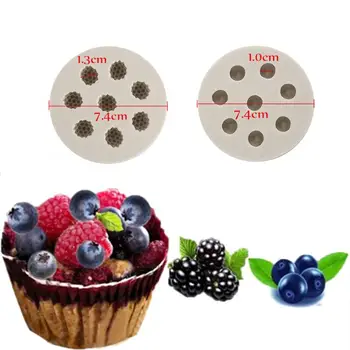 

3D Fruit Berry Raspberry Blueberry Silicone Fondant Mold Cake Decor Chocolate Sugarcraft Mould Kitchen Baking Tools Knife Cocina