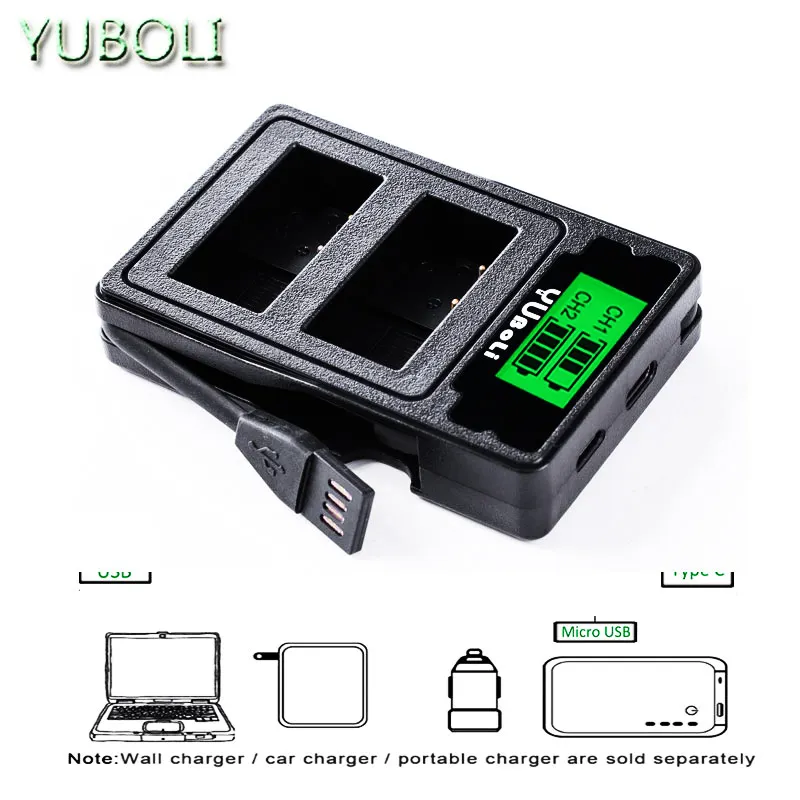 2 шт. DMW-BLC12 DMW BLC12 dmw blc12e батарея камеры+ ЖК-Зарядное устройство USB для Panasonic FZ1000, FZ200, FZ300, G5, G6, G7, GH2, DMC-GX8