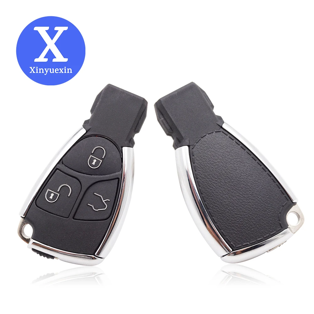 Xinyuexin New Modified New Smart Remote Car Key Shell Case Fob for Mercedes-Benz B C E ML S CLK CL Replacement Key 3 Buttons xinyuexin new replacement flip 1 button remote key shell case fob for benz mercedes 1984 2004 free shipping