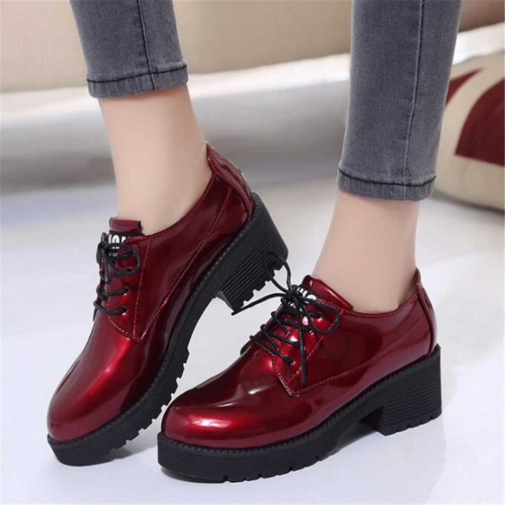 

Women High Heels Women Ankle Martin Boots Lace-up Pumps Female Casual Shoes Woman Pumps Fashion Platform Round Toe Shoes y445