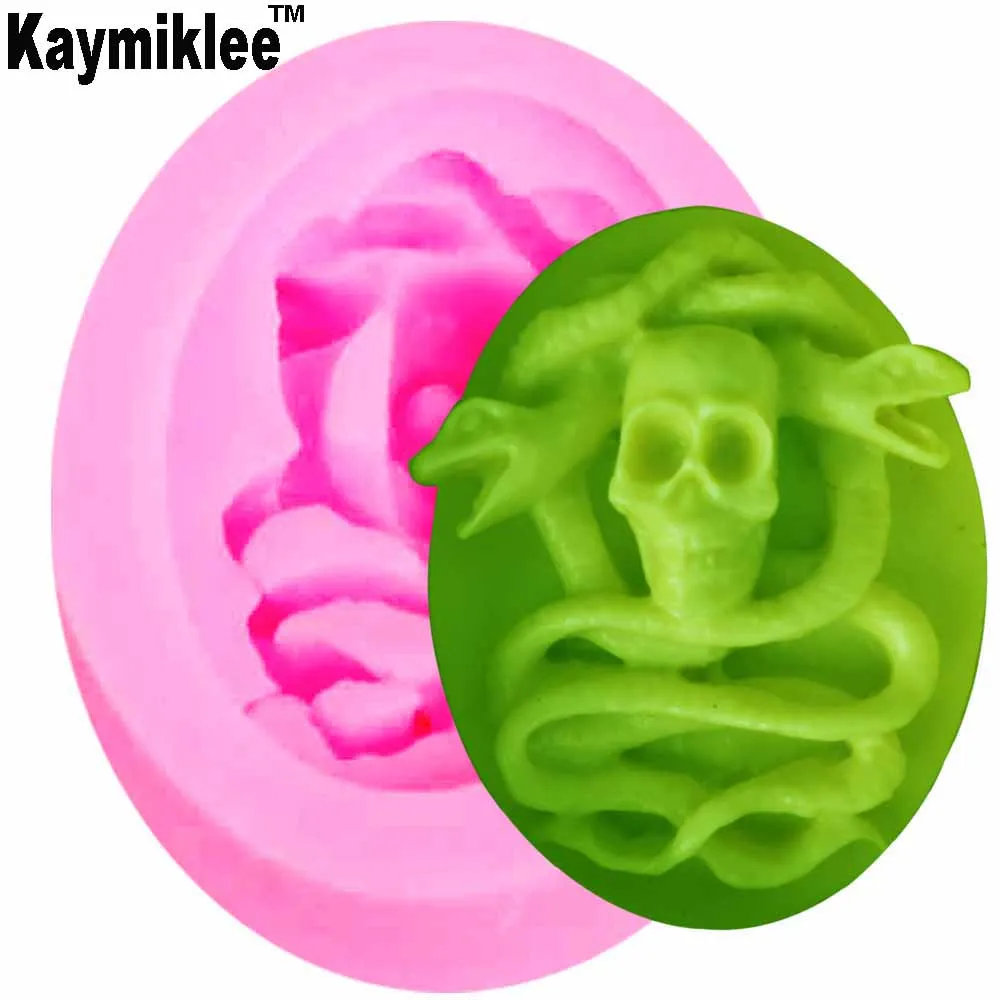 Kaymiklee M727 1 шт. DIY Скелет змея силиконовая форма для выпечки в форме цветка Смолы