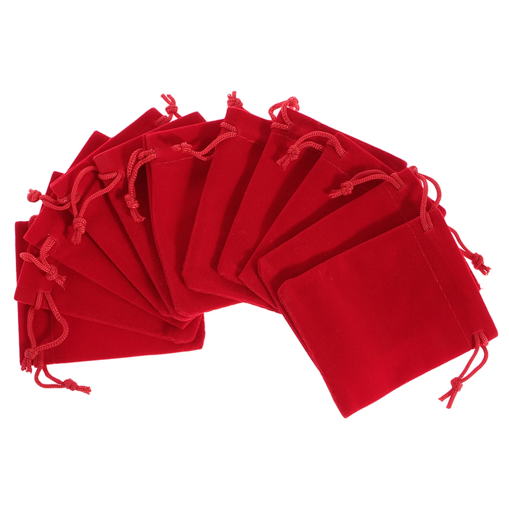 10 pcs Velvet Bags Wedding Party Gift Drawstring Jewelry Pouches Perfect Gift Bags for Party Wedding Bracelets and Watches