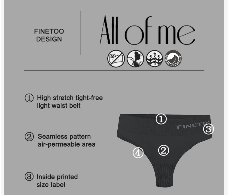 Description Picture 6 of item2PCS/Set High Waist Bodyshaper Panties Women Underwear Thong Lingerie Shapewear Panties Female Sexy G-String T-back 12 Colors