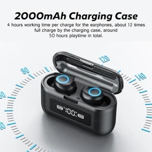 Wireless Bluetooth Earphone with Microphone Sports Waterproof Wireless Headphones Headsets Touch Control Music Earbuds For Phone
