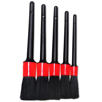 

5 PCS Auto Detailing Cleaning Brush Set Car Cleaning Tool Kit Soft Bristle Brush For Interior Dashboard Wheel Rims