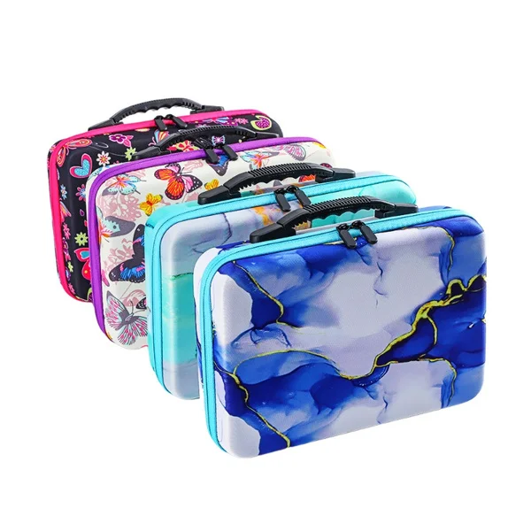 5D Diamond Painting Accessories Storage Box 15/30/60 Slot DIY Diamond Embroidery Tools Beads Storage Container Jar Zippered Case