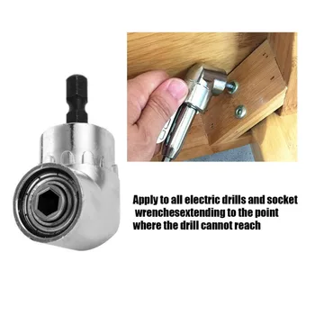 

105 Degree Right Angle Drill Extension Shank Quick Change Driver Drilling Screwdriver Magnetic 1/4 Hex Socket Close Corner Tool
