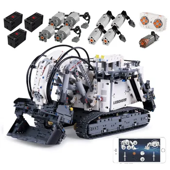 

New MOC Technic Series 1:8 Crane Remote Control Building Blocks Car Model Terex Excavator Bricks For Kids Toys Gift