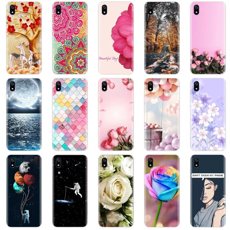 Redmi 7A Soft Silicone Phone Case For Xiaomi 7 On Xiomi Cover Cute TPU Back Redmi7A Coque | Мобильные телефоны и