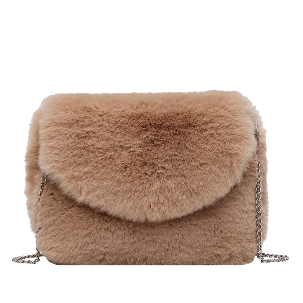 

Fashion Wild Plush Satchel Casual Wild Simple Shoulder Messenger Bag The Package Popular With Girls 1108#C