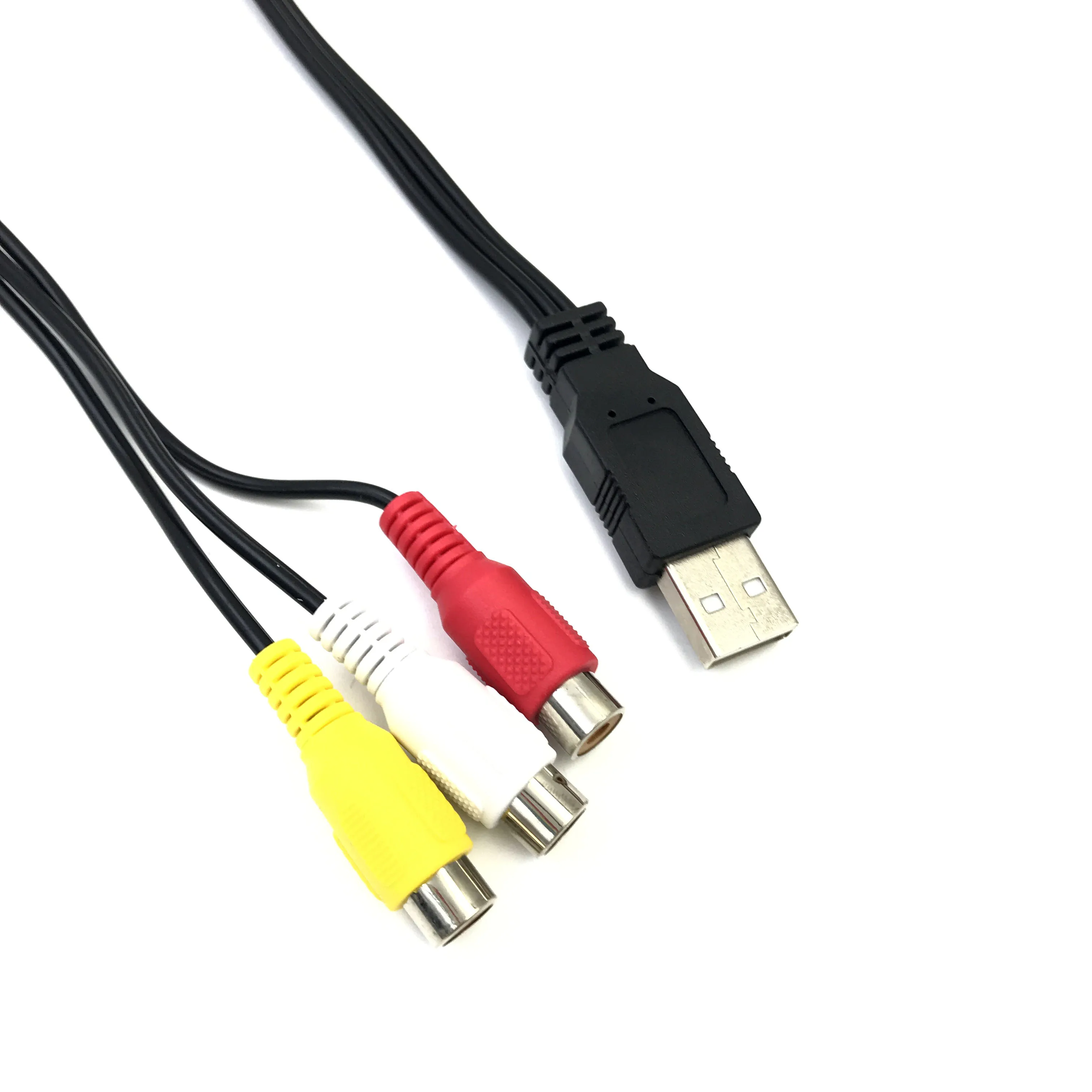 Композитный кабель-переходник со штекера USB на гнездо 3RCA RGB AV Аудио Видео |