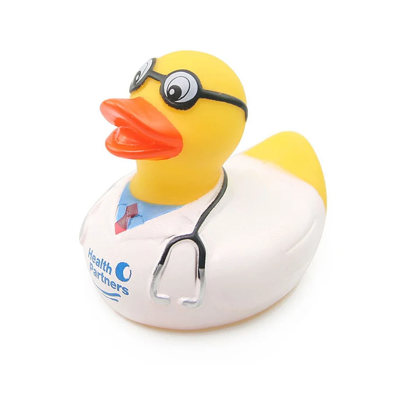 Lovely President Duck Kids Baby Bathing Toys Shower Water Floating Squeaky Gift