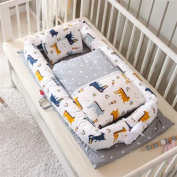 

90*50cm Folding Baby Nest With Quilt Travel Bed Crib Newborns Cots Sleep Nest Infant Cradle Bed Baby Cuna Portable Baby Nest