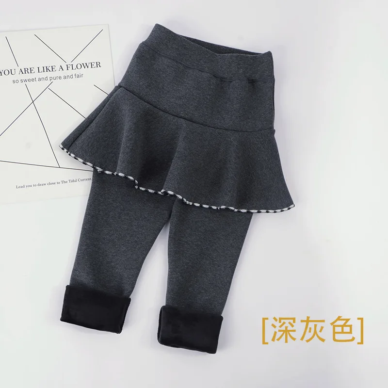 Winter Children Pants Cotton Skirt-leggins For Kids Thicken Toddler Leggings 2-8years Baby Trousers Skinny Clothing