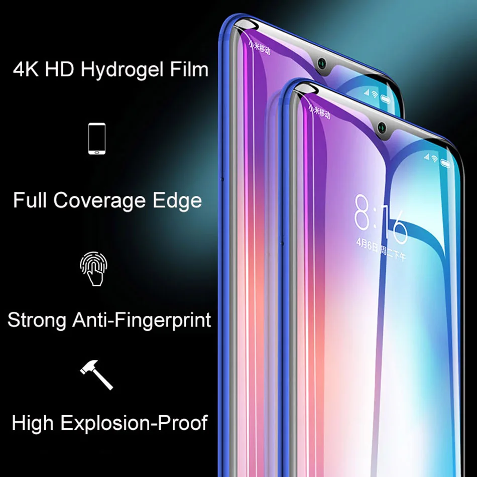 2-4Pcs Hydrogel Film For Xiaomi Mi 12 11 Mi 10 9 Mi 9T Pro Screen Protector For Redmi Note 11 10 9 8 7 Pro 8T POCO X3 Pro F3 M3
