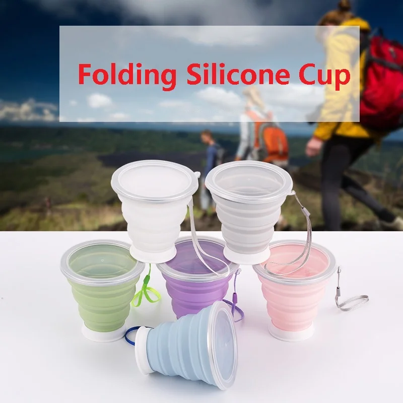 2PC 320ml Portable Silicone Cup Coffee Telescopic Silica Drinking Collapsible Gargle Outdoor Reusable Travel Kid Mug | Дом и сад