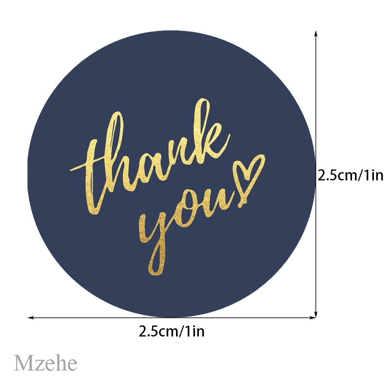 50-500pcs 1inch kraft paper Handmade Stickers Gift Sealing Sticker Festival Birthday Party Decorations Labels Thank you Stickers