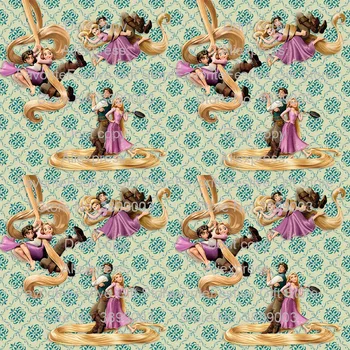 Tela de Cosplay de princesa Rapunzel Sofía, 165x100cm, por yarda, diy, para fiesta de cumpleaños, bordado, telas estampadas