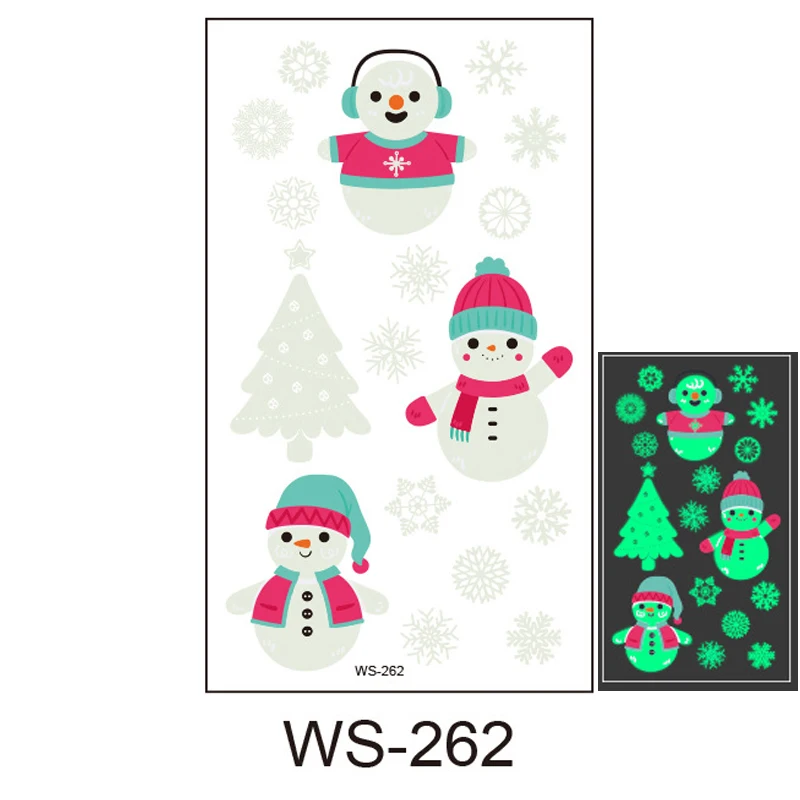 ws-262 Светящиеся Детские игрушки, временные тату-наклейки, вечерние украшения для рождественской вечеринки, декор для детей, вечерние, атмосферные реквизиты - Цвет: ws-262