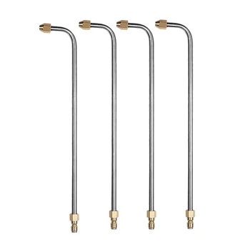 

4Pcs 3600 Psi 90 Degree Angled Lance Extension Water Washer Lance Spray Wand 1/4 Inch Male Plug Quick Connect Car Washing 14 Inc