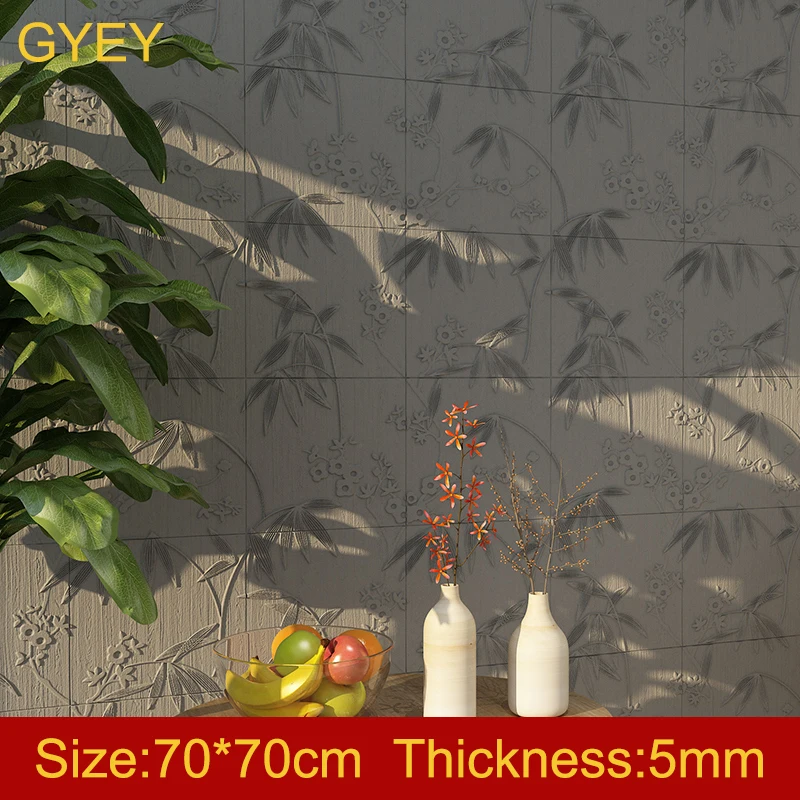 

3D Stereo Wall Stickers Chinese Style Living Room Bedroom Self-adhesive Wallpaper Creative TV Background Wall Anti-collision