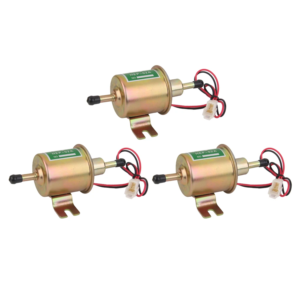 

New Gas Diesel Inline Low Pressure Electric Fuel Pump 12V HEP02A HEP-02A 3x