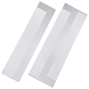 

NEW-2Pcs 5D Diamond Painting Tool Stainless Steel Diamond Drawing Ruler Embroidery Mesh Ruler with 756 and 440 Blank Grids