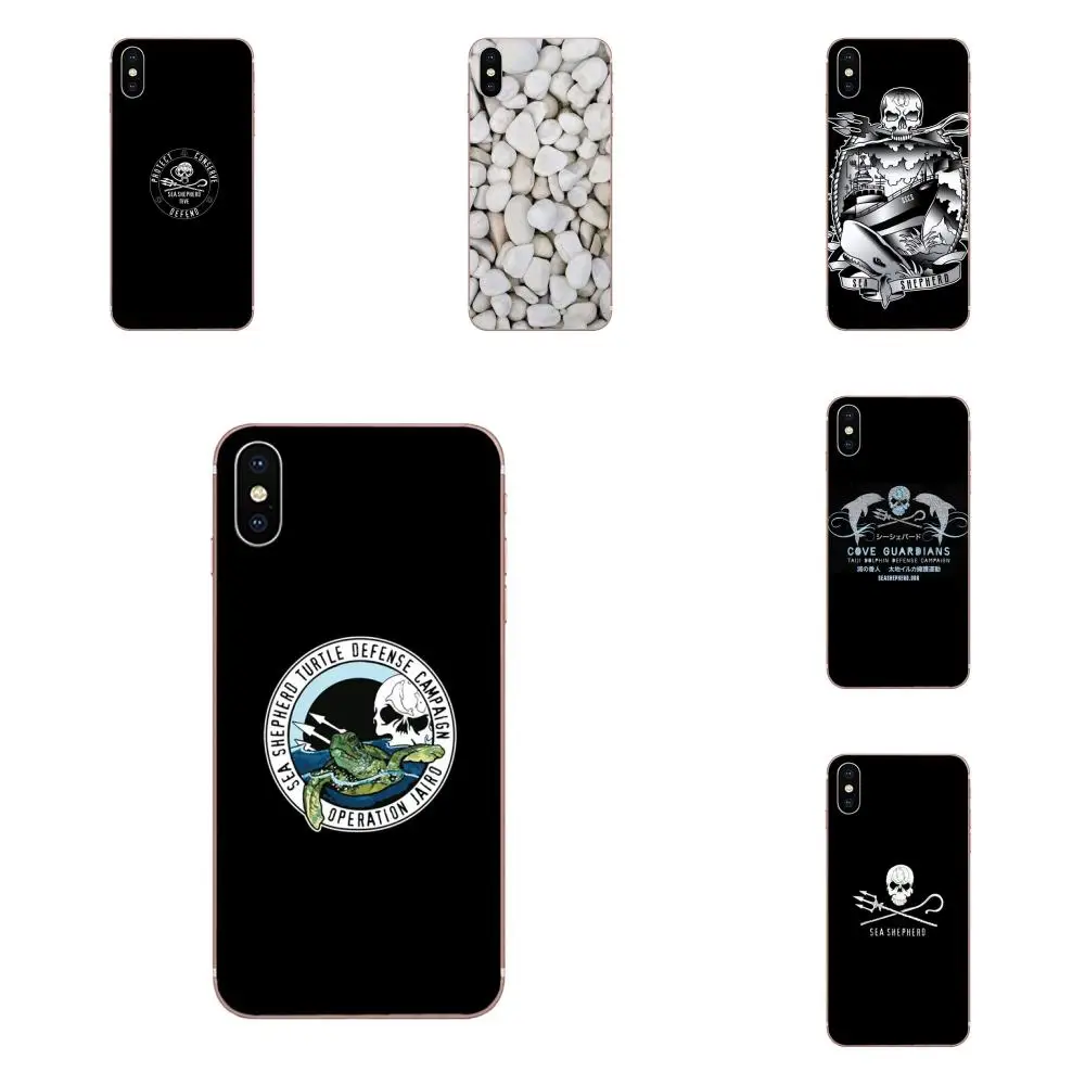 

For Apple iPhone 4 4S 5 5C 5S SE 6 6S 7 8 Plus X XS Max XR Soft Quinn Phone Protect The Ocean Sea Shepherd Skulls
