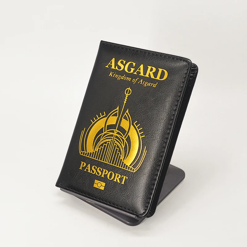 Новинка Обложка для паспорта Asgard дорожный кошелек из искусственной кожи черные