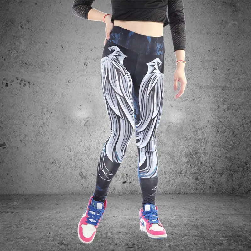 Женские леггинсы с 3D крыльями FITTOO спортивные Леггинсы пуш ап для фитнеса