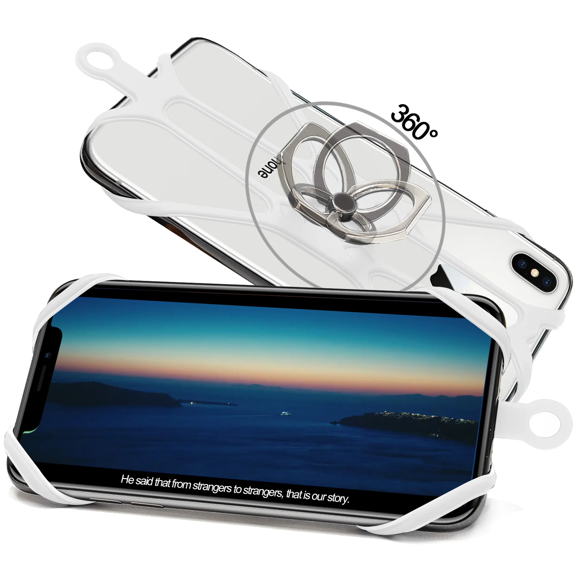 Чехол с ремешком для IPhone X XR XSMAX, Универсальный мягкий чехол из ТПУ с эластичной веревкой, спортивный ремешок на шею для samsung S10