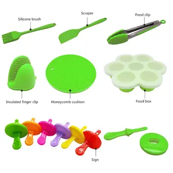 

Silicone Ice Lolly Popsicle Mold Maker Ice Cream Mould Cake Brush Baking Kits