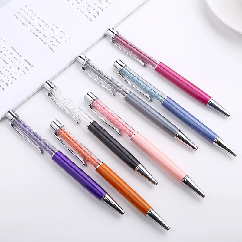 Metal Luxury Ballpoint Pen Crystal Diamond Cute Roller Ball Point Cool Ballpen Novelty School Office Stationary Stationery Thing