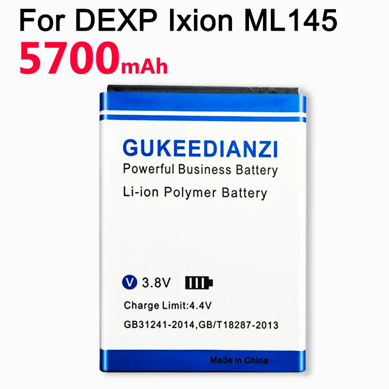 GUKEEDIANZI ML145 литий-ионный полимерный аккумулятор 5700 мАч для DEXP Ixion ML145 запасная батарея для мобильного телефона