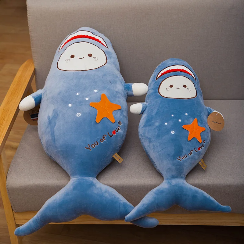 Kawaii милые мягкие креативные звездное небо детская Акула плюшевая игрушка