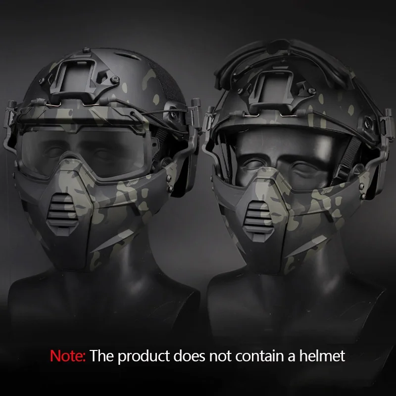 Мотоциклетная маска, тактические Пейнтбольные очки со съемной лыжной маской для страйкбола/CS/снегохода/велоспорта/маски на Хэллоуин