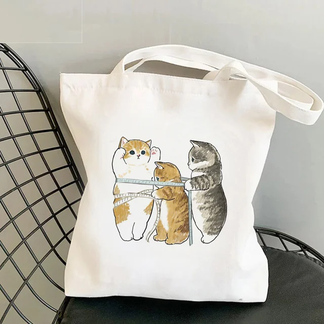 Cat Shark Shopping Bag Bolsa Compra Plegable Jute Bag Bolsa Shopper Bolso Shopping Handbag Bag Tote Reusable Net Ecobag Cabas 29578