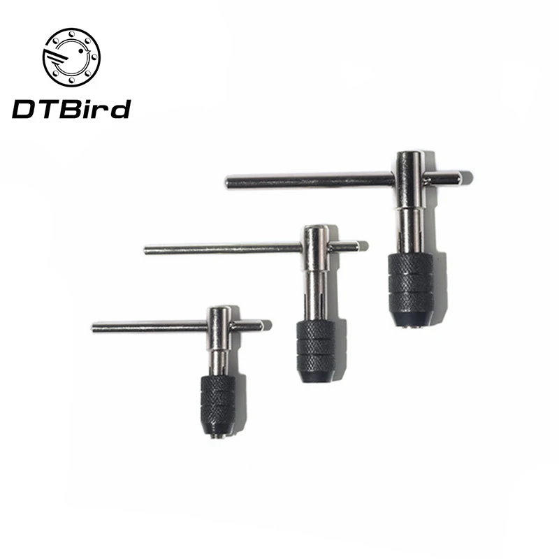 

T-Handle Tap Wrench Chuck M3-M6 M5-M8 M6-M12 Hand Tool T Type Screw Tap Holder Handle Adjustable Screw Tapping Threading Tool