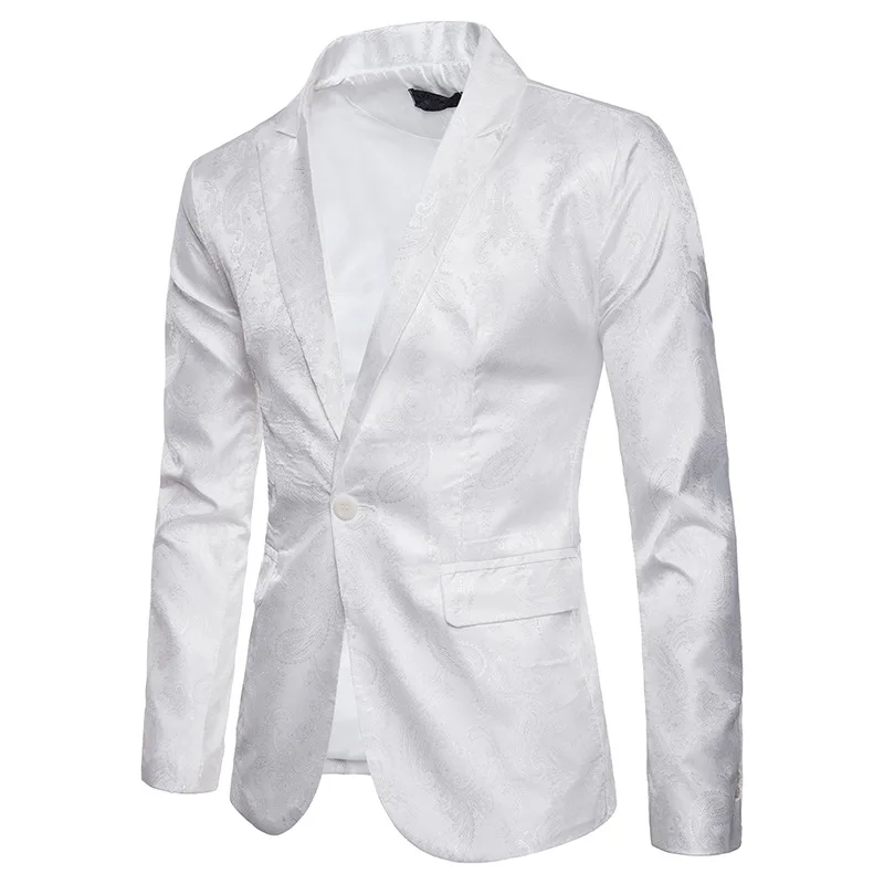 Ночной клуб бар сцена свадебный банкет вечерние мужской костюм - Цвет: white suit
