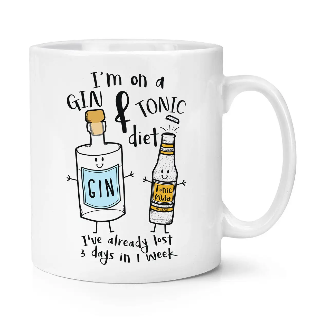 

I'm on A Gin and Tonic Diet 10oz Mug Funny Joke Coffee Ceramic Mug