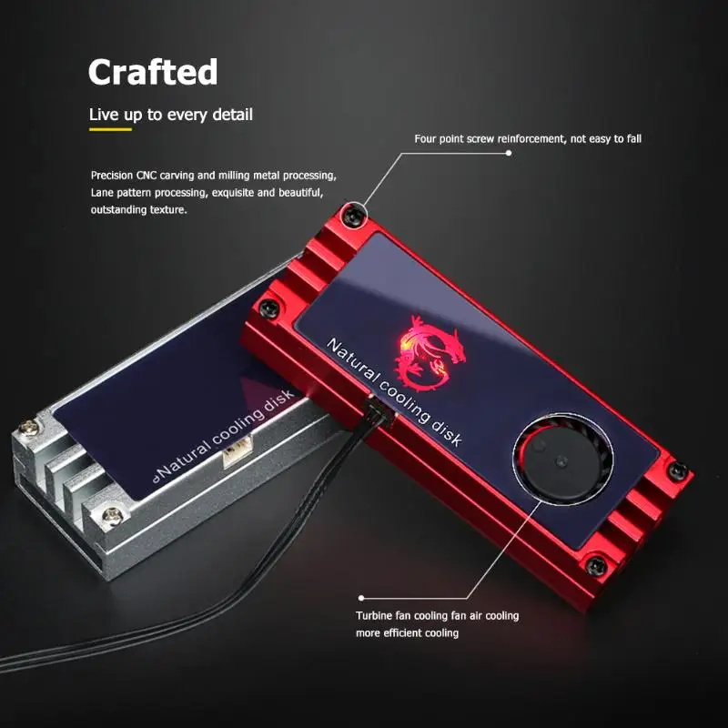 M.2 2280 SSD радиаторы температура тепла OLED экран цифровой дисплей термопрокладки M.2 Охлаждающий радиатор вентилятора тепла