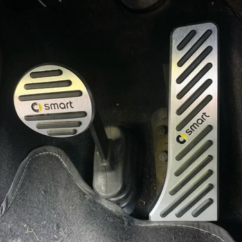 

2Pcs Non-slip Aluminum Alloy Brake Accelerator Fuel Car Pedal for Smart Forfour Fortwo 453 451 Foot Rest Throttle Brake Pedal