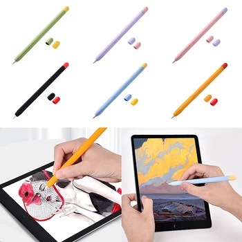 

Silicone Sleeve Cap Tip Cover Holder Tablet Touch Pen Stylus Pouch Sleeve For Apple Pencil 1 Solid Case For Apple Pencil 1
