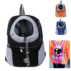 Sac à dos à Double épaule pour animaux de compagnie, accessoire de voyage, respirant, Portable, maille frontale, pour petits et moyens chiens 
