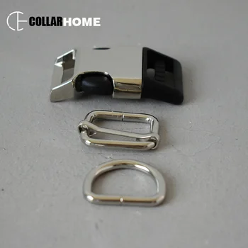 

100 sets Metal D rings leather adjusting buckle 25mm webbing for luggage mountaineering bags dog collar necklace accessories
