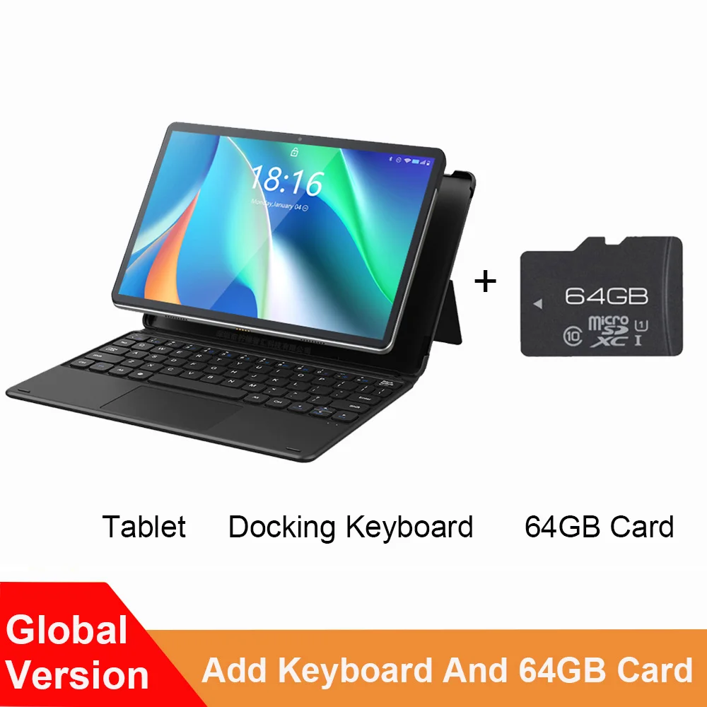 Nenmone Cheap Tablet Android 10 4G LTE 2 In 1 Tablet Laptop 10.1" With Keyboard 1920*1200 2K FHD Resolution 13MP+5MP Camera small android tablet Tablets