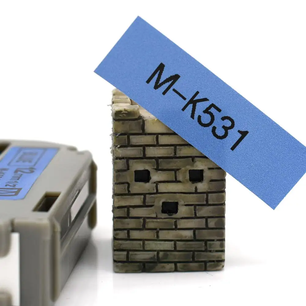 CIDY совместимый brother M K531 MK531 MK 531 черный на голубом 12 мм ламинированные сильные