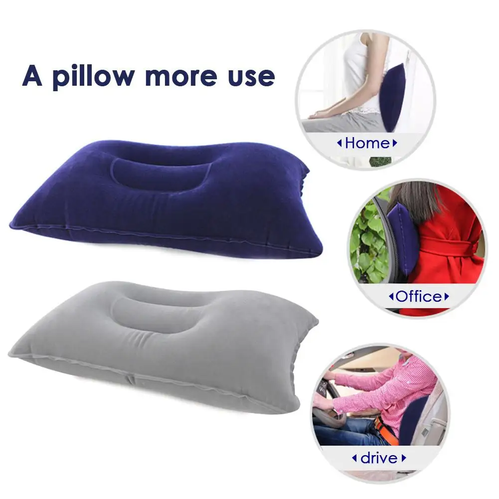 

Outdoors Inflatable Pillow Portable Travel Lumbar Headrest Pillow Airplane Sleep Pillow High Quality Head Neck Pillows