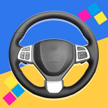 

Auto Braid On The Steering Wheel Cover for Suzuki Swift Sport 2012 2013 2014 2015-2017 Vitara S 2016-2018 2019 DIY Car Covers